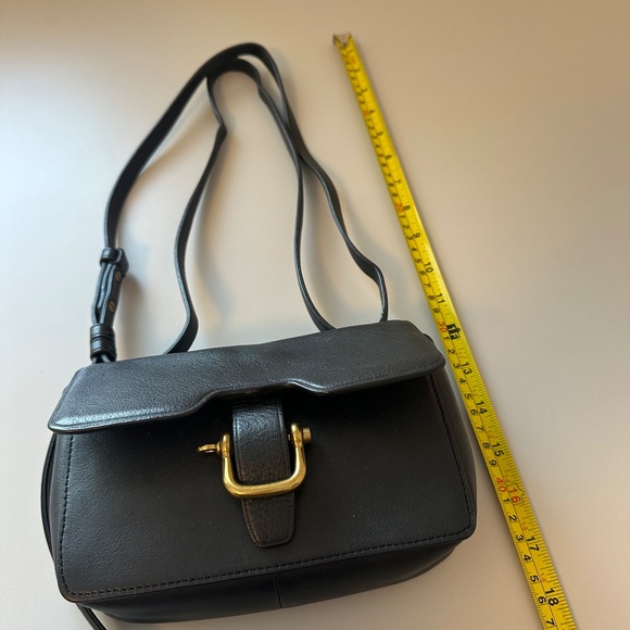 J. Crew Black Leather Mini Crossbody Purse - Picture 6 of 8